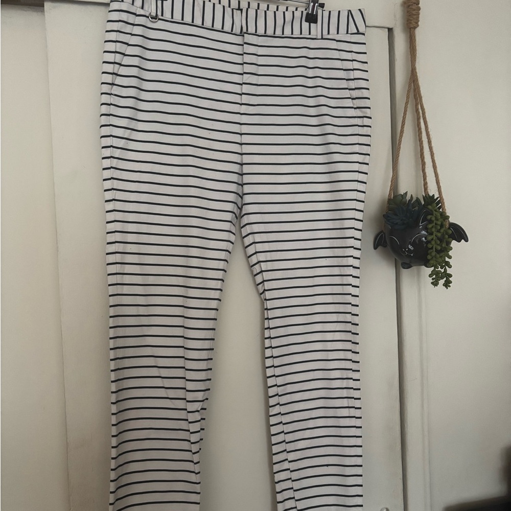 ZARA Basic Low Rise Striped Pants in Size 10